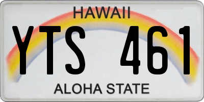 HI license plate YTS461
