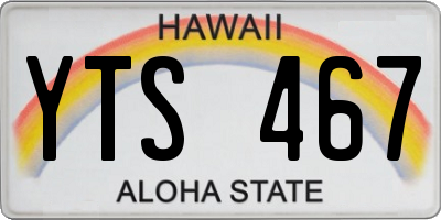 HI license plate YTS467