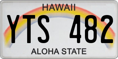 HI license plate YTS482
