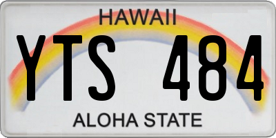 HI license plate YTS484