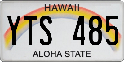 HI license plate YTS485