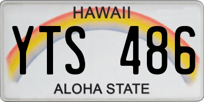 HI license plate YTS486