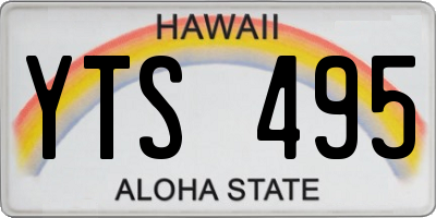 HI license plate YTS495