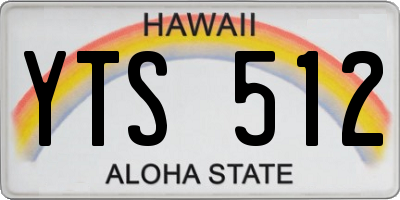HI license plate YTS512