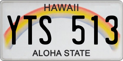 HI license plate YTS513