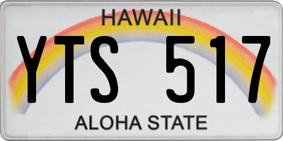 HI license plate YTS517