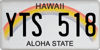 HI license plate YTS518
