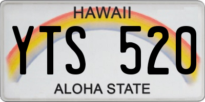 HI license plate YTS520