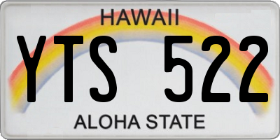 HI license plate YTS522