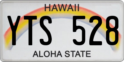 HI license plate YTS528