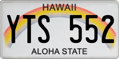HI license plate YTS552