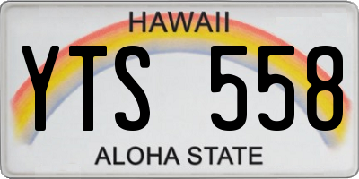 HI license plate YTS558