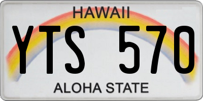 HI license plate YTS570