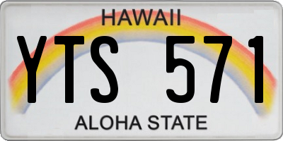 HI license plate YTS571