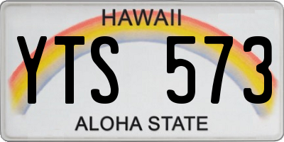 HI license plate YTS573