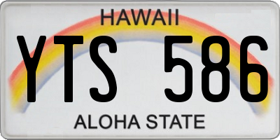 HI license plate YTS586