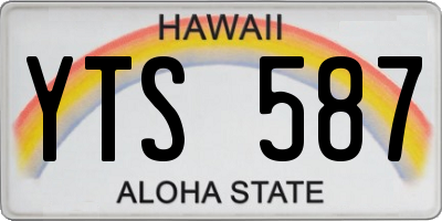HI license plate YTS587