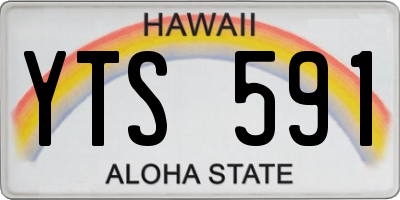 HI license plate YTS591