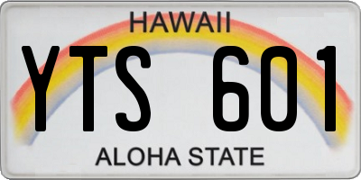 HI license plate YTS601