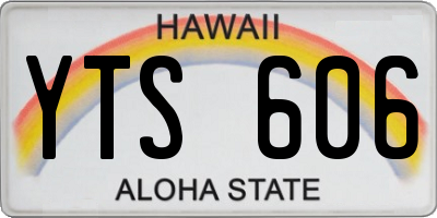 HI license plate YTS606