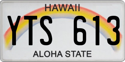 HI license plate YTS613