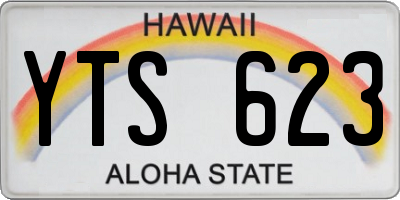 HI license plate YTS623