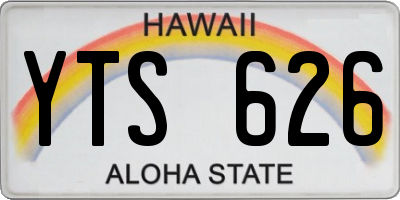 HI license plate YTS626