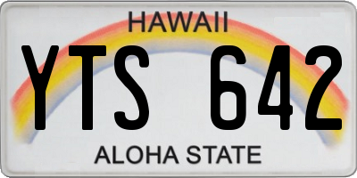 HI license plate YTS642