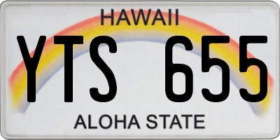 HI license plate YTS655