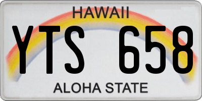 HI license plate YTS658