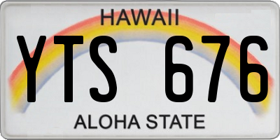 HI license plate YTS676