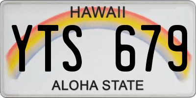 HI license plate YTS679
