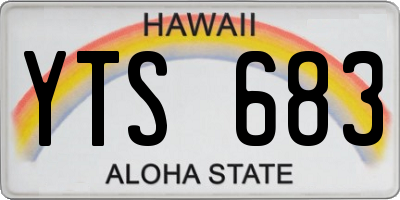 HI license plate YTS683