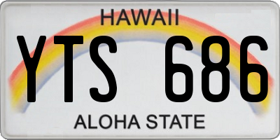 HI license plate YTS686