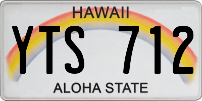 HI license plate YTS712