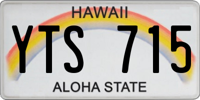 HI license plate YTS715