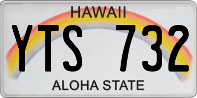 HI license plate YTS732