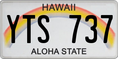 HI license plate YTS737