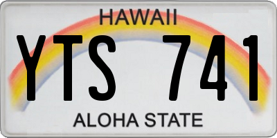 HI license plate YTS741