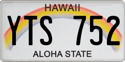 HI license plate YTS752