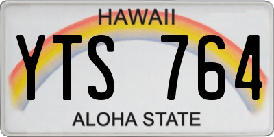 HI license plate YTS764