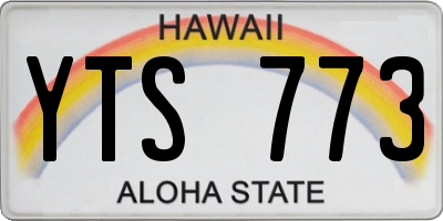 HI license plate YTS773