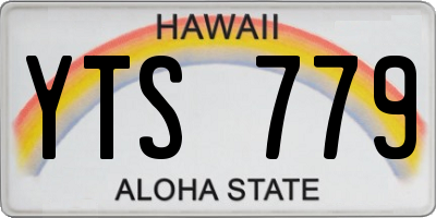 HI license plate YTS779