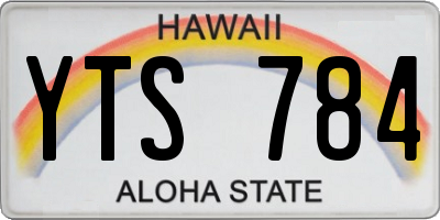 HI license plate YTS784