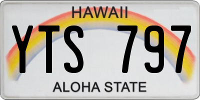 HI license plate YTS797