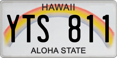 HI license plate YTS811