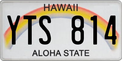 HI license plate YTS814