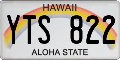HI license plate YTS822