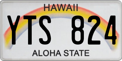 HI license plate YTS824