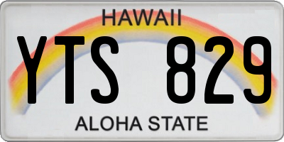 HI license plate YTS829